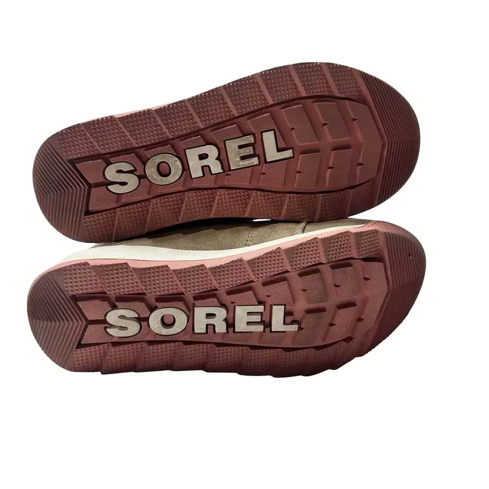 Sorel Explorer Joan Waterproof Kids Winter Boots Faux Fur Suede Youth 3 EU 34